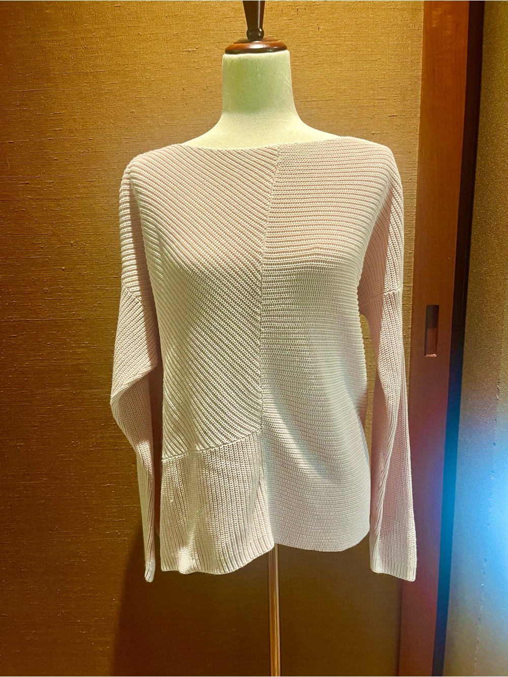 Lauren Ralph Lauren Pale Pink Textured Crewneck Sweater